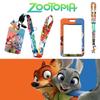 Zootopia Anime Card Holder, Bus & Metro Pass Case With Polyester Lanyard For Students
