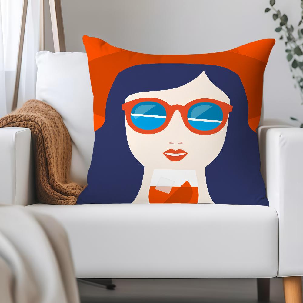 Aperols Spritz Flannel Pillow Case Applicable Space For Guest Rooms Interiors Cars Office House Decoration