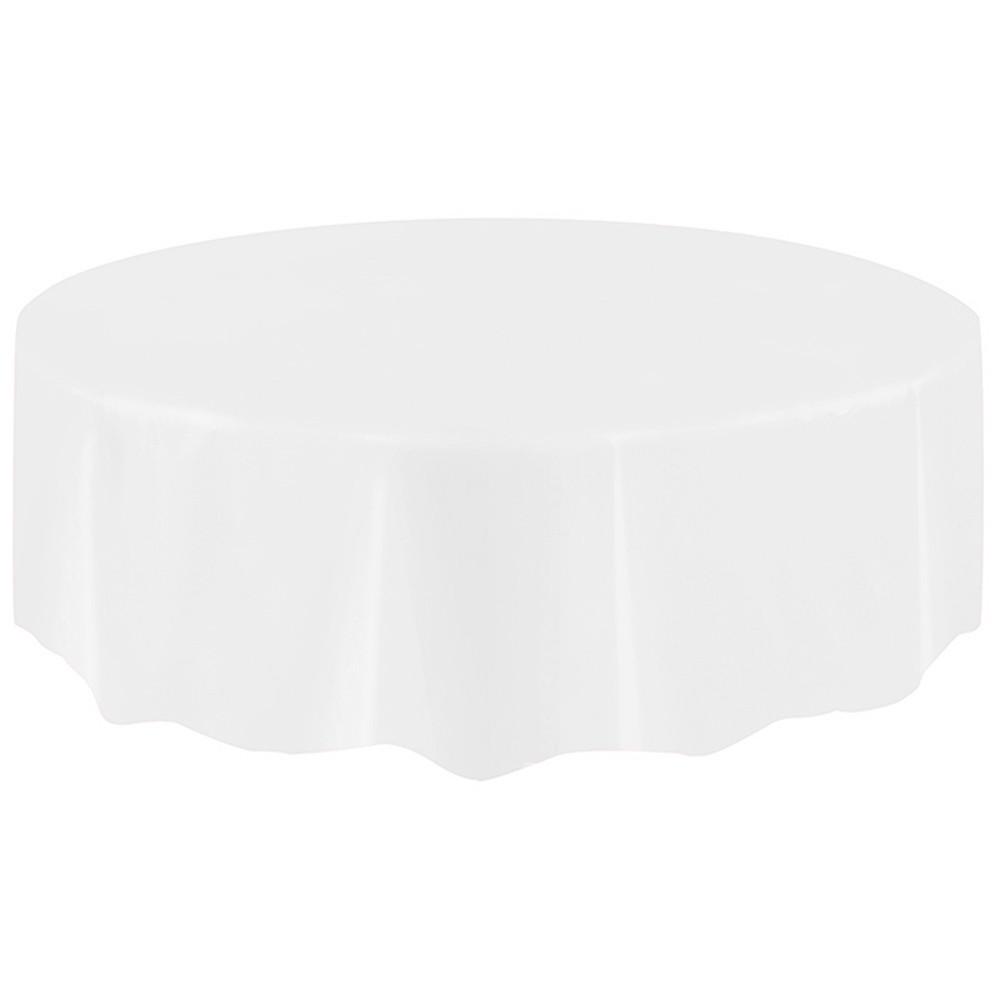Large Plastic Circular Table Cover Cloth Wipe Clean Party Tablecloth Covers