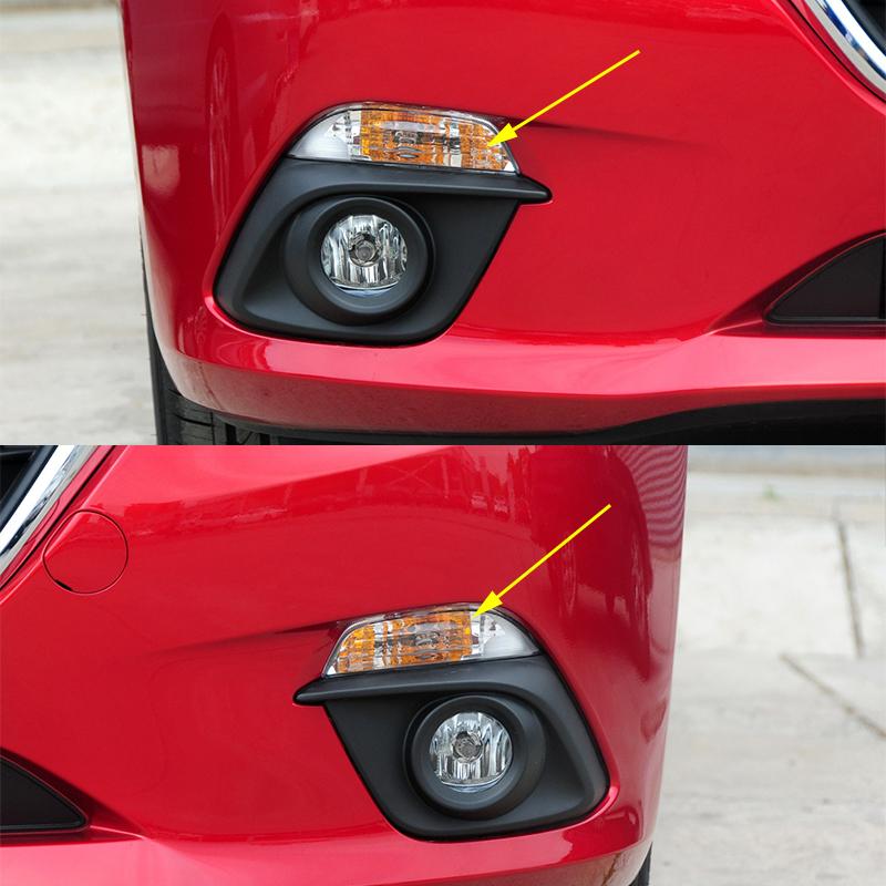 Car Front Bumper Daytime Running Drive Light Turn Signal Indicator Lamp For Mazda 3 Axela 2014 2015 2016 Foglight Foglamp