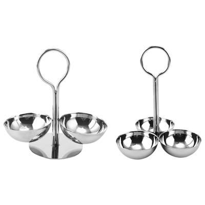 Snack Serving Bowl Condiment Server Snack Stand with Bowls Chip Dips Serving Dishes for Candy Nuts Appetizer Fruit Condiments