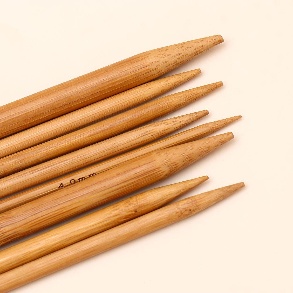 2/4PCS 36cm New Double Pointed DIY Sweater Weave Straight Knitting Needles Bamboo Crochet Crochet Hooks Knitting Tools