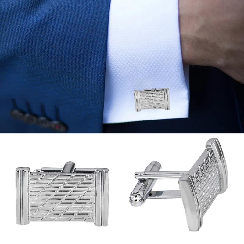 Lightweight Ergonomic Business Cufflinks Mirror Polished Copper Accessories Comfortable Cufflinks For All Day Comfort