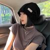 Korean Style Face-Slimming Solid Color Influencer Slouchy Beanie - Versatile Fashion Hat for Women with Large Head Circumference
