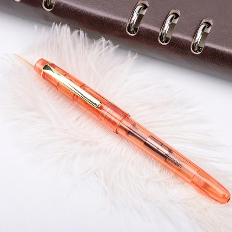Fountain Pen Clear Signature Pen 0.5mm Calligraphy Pen Colored Ink Pen Smooth Writing Pen School Office Supplies