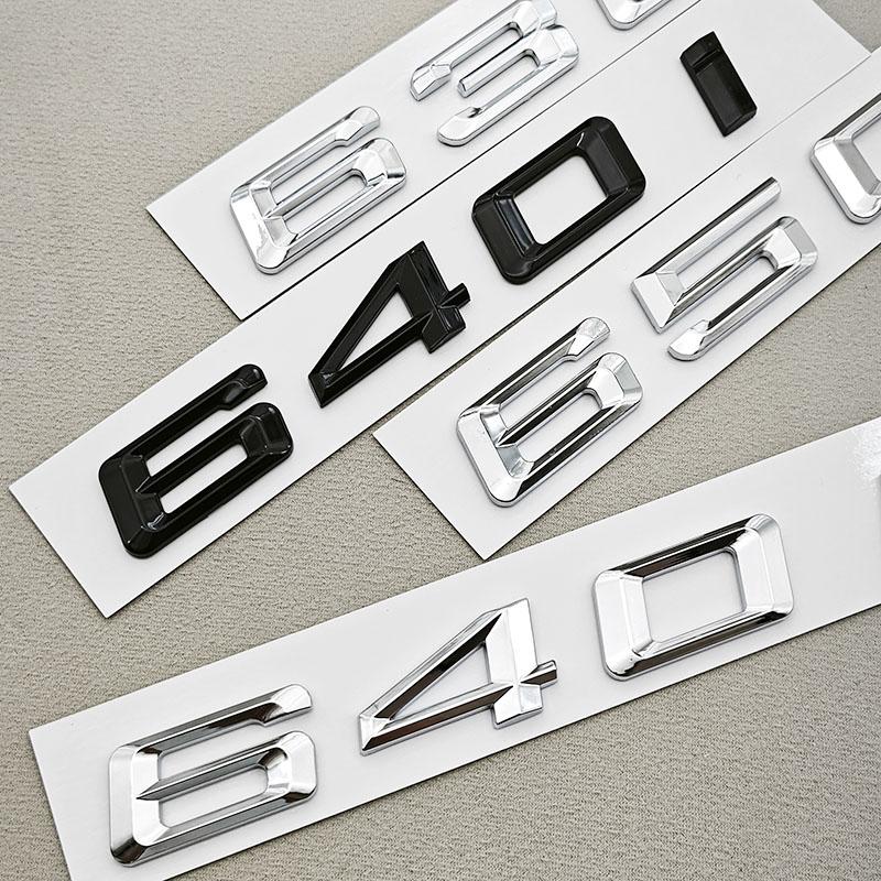 3D ABS Car Letters Logo 630i 640i 650i Badge Sticker Rear Trunk Emblem Decals For BMW 6 Series 630i 640i 650i Car Tail Marking