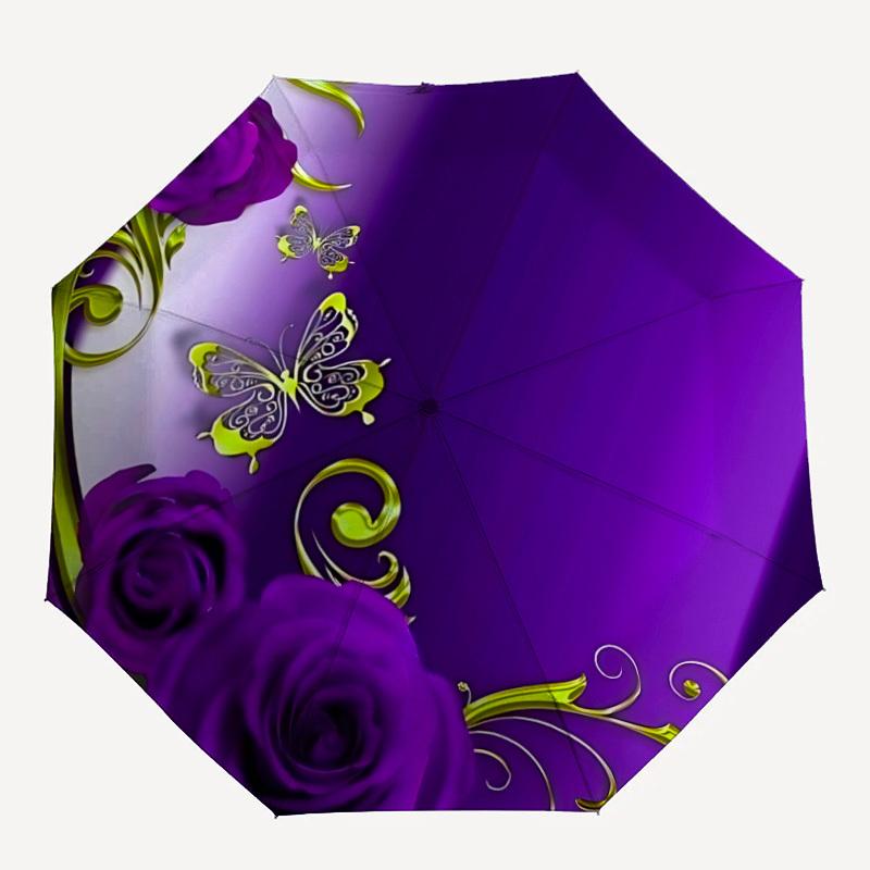 

1pc Butterfly Rose Decorative Folding Umbrella | Elegant Design, Fashionable Accessory, Durable Construction, Sturdy Ribs yy251107032