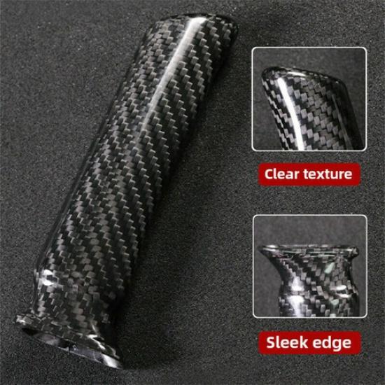 Gloss Carbon Fiber Car Interior Handbrake Cover Replace Trim For 86 Brz 2015 16