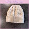 Hat Knit Simple With Embroidered Letters Warm Solid Color For Casual Wear