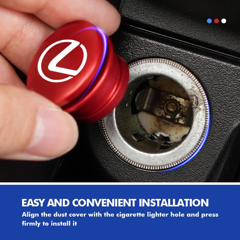 For Lexus Car Logo Cigarette Lighter Dustproof Cap Protective Cover Auto Accessories UX250h RX450h RX300 GX470 CT200h RX400h