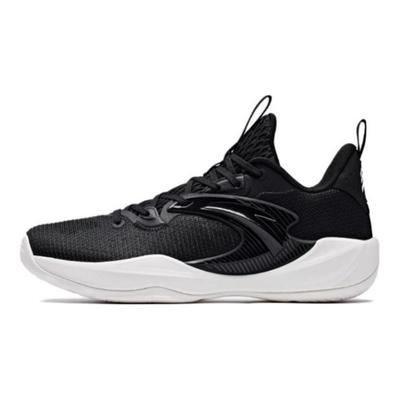 Caballería Ligera 9 Cómodas Casual Absorción de Impactos Antideslizantes Resistentes al Desgaste Zapatillas de Baloncesto de Caña Baja Zapatillas de Hombre Negro Blanco 112421610-2