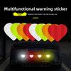 10Pcs Car Bumper Reflective Safety Strip Stickers Love Heart Shaped Car Reflective Sticker Night Driving Warning Safety Tape