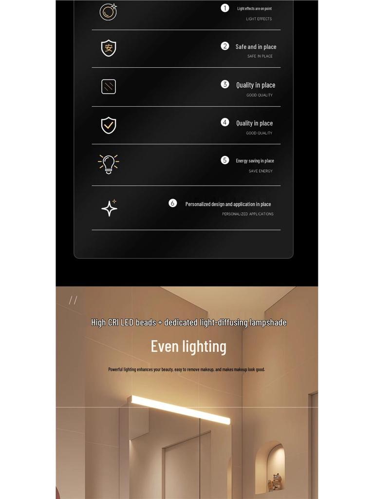 Bathroom LED Sensor Vanity Mirror Cabinet with Fog-Proof, Waterproof, and No-Punch Installation