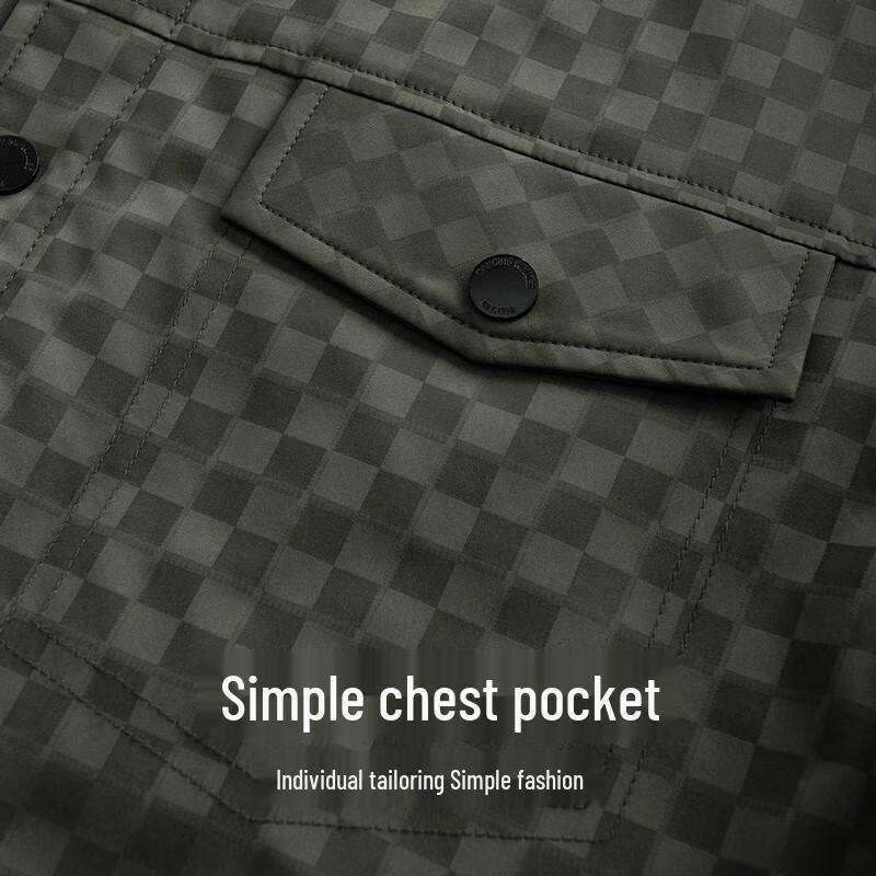 Dancing with Wolves Men's Padded Checkerboard Workwear Jacket