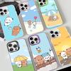 Cute Cartoon Bubu Dudu Phone Case For iPhone 17 Air 16 15 14 13 12 11 Pro Max Color Hard Cover