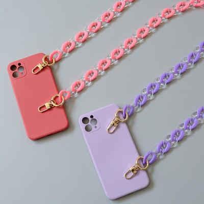 New Phone Accessory Detachable Parts Chain White Crossbody Resin Luxury Strap Women Phone Case Chains Acrylic Shoulder Chain