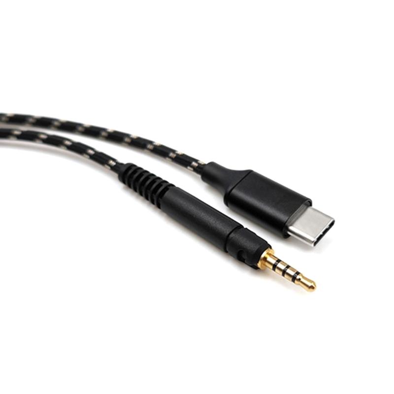 Durable Cable Compatible for HD518 HD558 HD569 HD579 HD598 Headphones Cord Nylon/TPE Wire Improve Your Listen Experience