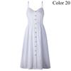 Rochie de plajă de vară florală, sexy, cu decolteu în V, fără spate, rochii midi de petrecere în ananas cu nasturi în dungi