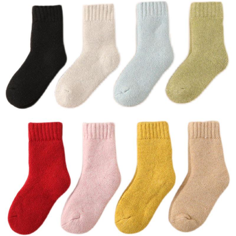 Superdicke Winter-Fleece-gefütterte Wollsocken für Jungen & Mädchen - Kleinkind Wadenlang