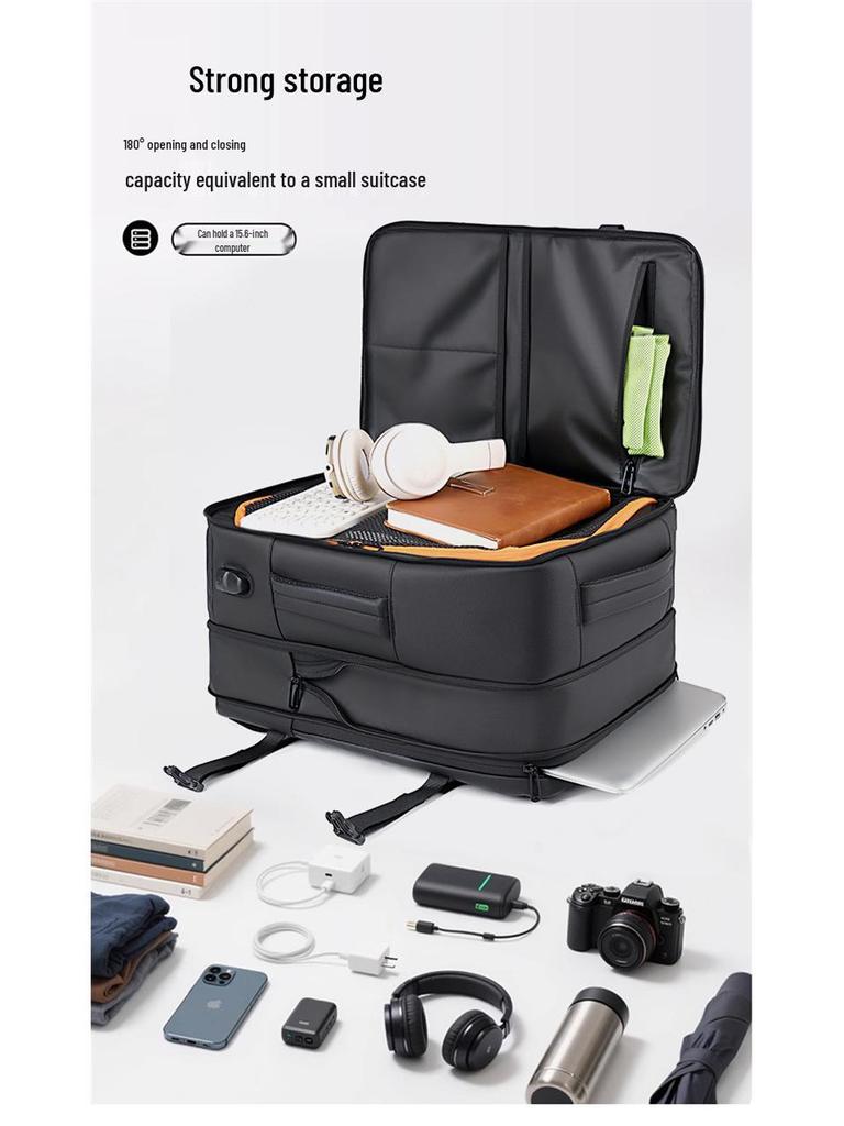 Men's Water-Resistant Business Travel Multifunctional Backpack
