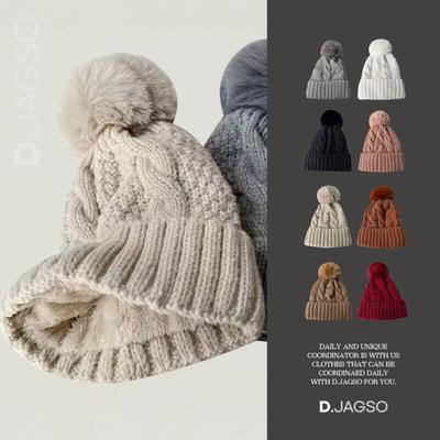 Women's Winter Solid Fleece Beanie Hat
