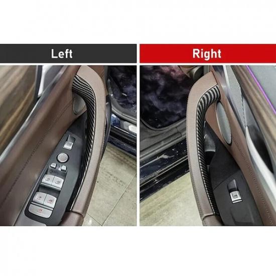Door Interior Inner Handle Pull Trim Fits For 2018-2024 BMW G01 G02 X3 X4 Carbon