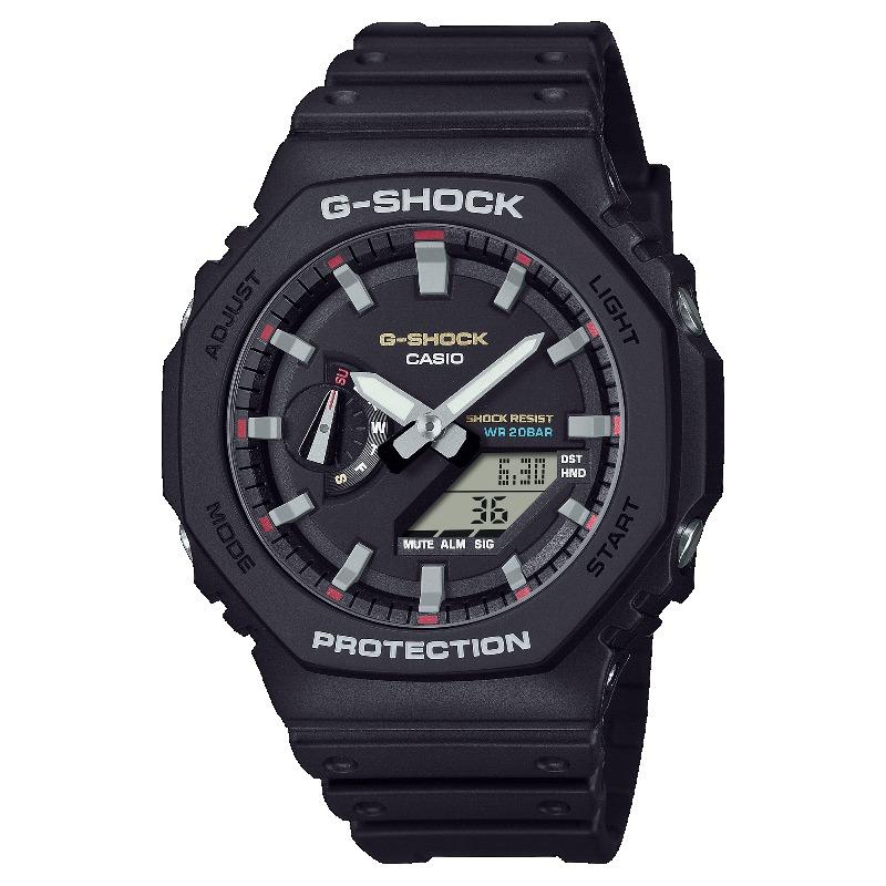 Casio G-SHOCK Men s Resin 200M Water Resistant Analog Shock Resistant Quartz Watch GA-2100RL-1A чёрный