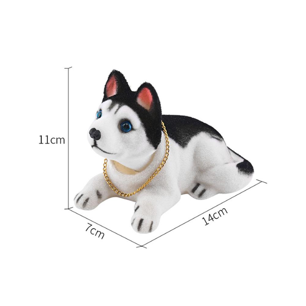 Cute Dog Decorations for Car Shaking Head Husky Bobble head Dog Car Ornaments Arrangement Separated Head & Body