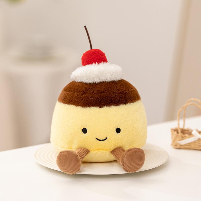 Creative Tea Set Figurines: Fun Dessert Plush Toys & Restaurant Ornaments for Girls