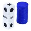 27Pcs Left Right Center Dice Game Set – 3 Dice + 24 Chips, Fun Interactive Party Game For Family, Picnic & Outdoor Activities