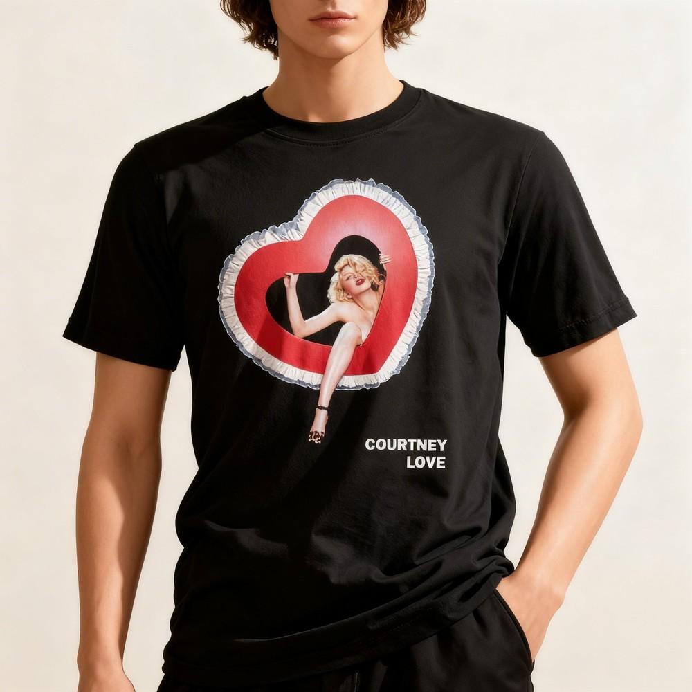 Hot Courtney Love Shirt Mens Hole All size shirt Gift Family Unisex T-Shirt XL