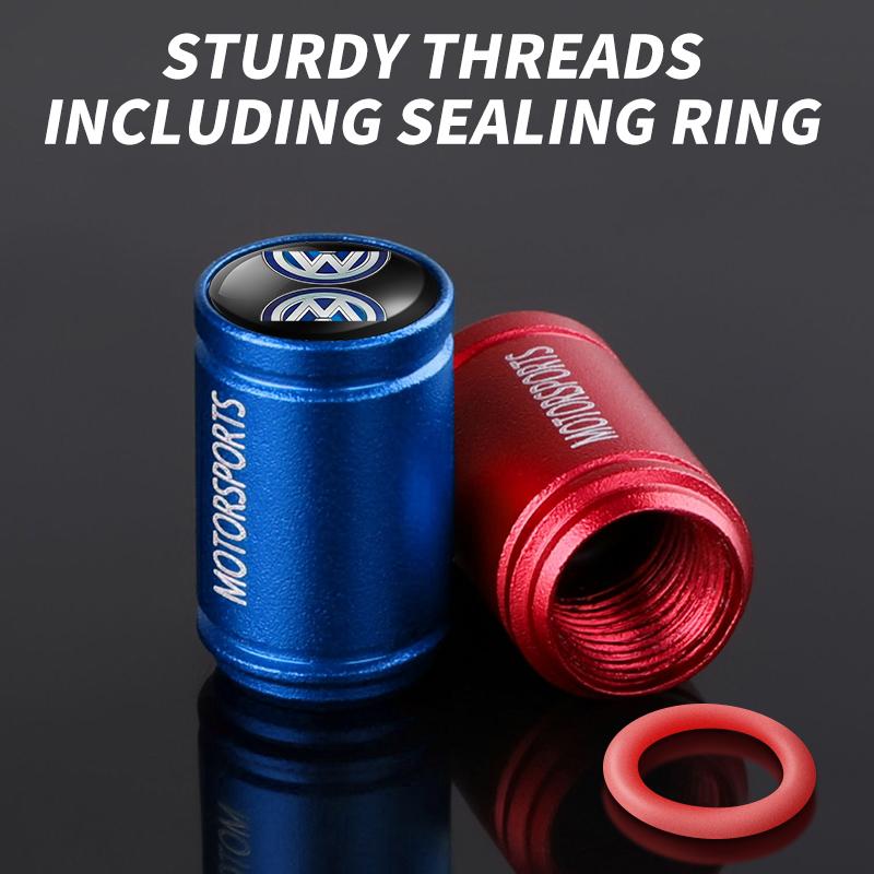 VW GTI GOLF Samochód 3D Metalowe Logo Nakrętki na Wentyle Koła Osłona Przeciwpyłowa Opony Dla Volkswagen VW GTI R Golf 7 Polo Tiguan Passat Jetta