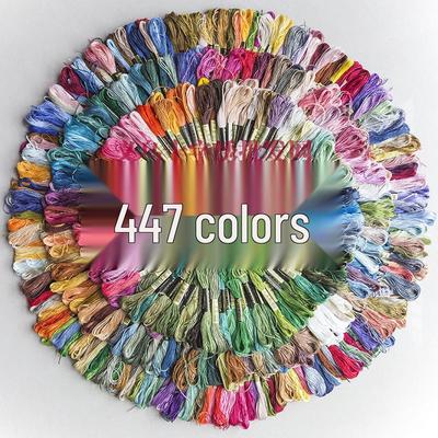 50-447 Sträng Korsstygn Polyester Bomull Broderitråd Kit