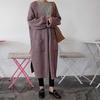 Long Cardigan Women Harajuku Loose Knit Sweater Casual Black Oversized Jacket Coat Outwear