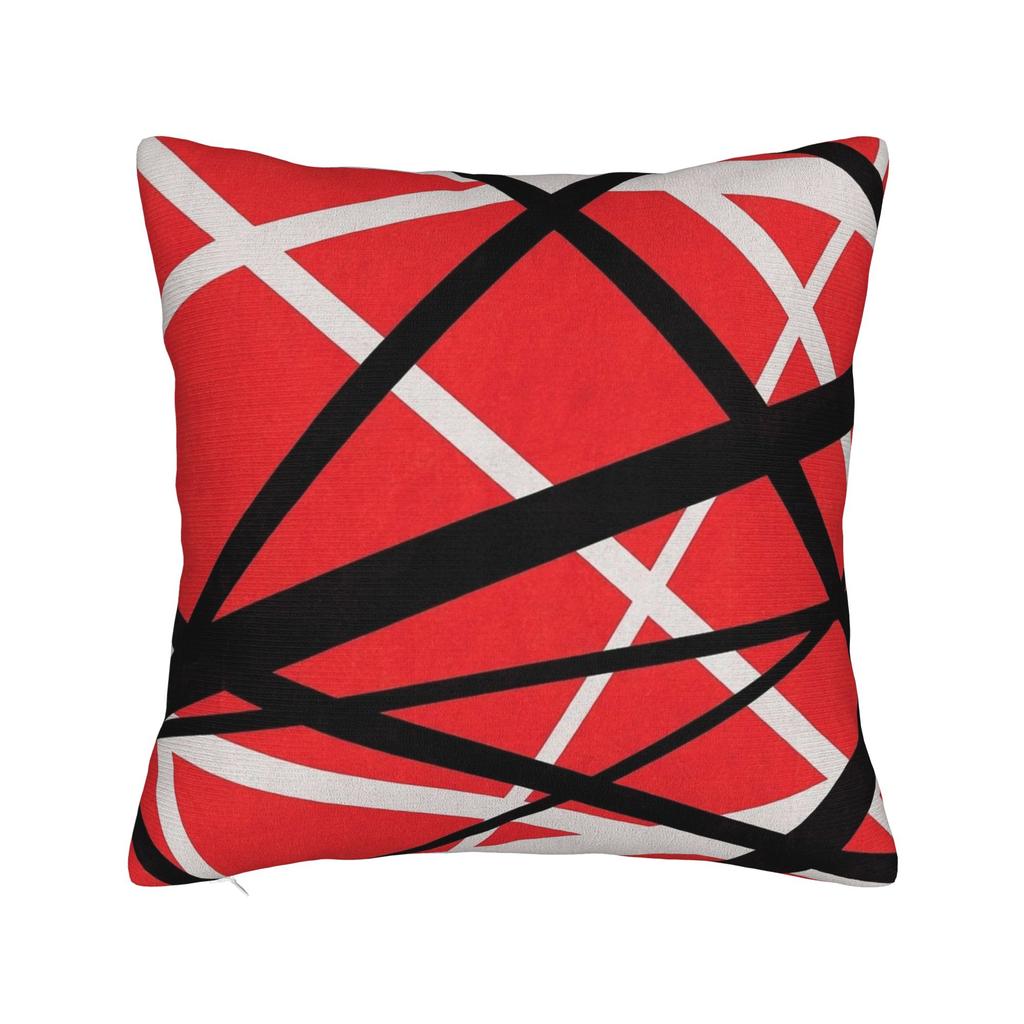 Evh Stripes Van Halen Red Design Pillow Case Soft Pillow Cover Kawaii Pillowcases For Couch Sofa Bedroom