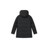 Fila Fleece Letter Hooded Mid-Length Down Jacket Men Outerwear Black F11M147902F-BK