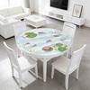 Yousheng Waterproof Round Tablecloth PVC Oil-proof Table Cover Flower Lotus Leaf Fish Tablecloth Table Protector for Dining Patio Picnic Party Indoor