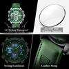 POEDAGAR Luxury Men Watch Luminous Week Date Digital LED Quartz Clock Alarm Dual Time Display Electronic Watches