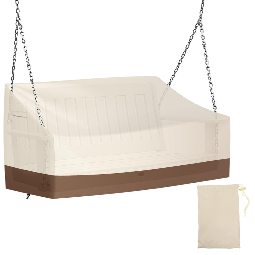 Patio Hanging Swing Cover 210D Oxford Cloth Outdoor Garden Waterproof Heavy Duty Protector Porch Swing Cover