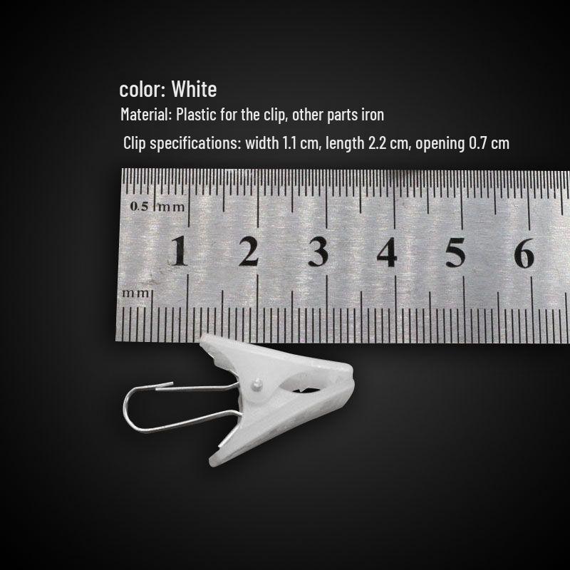 Weiße Duschvorhangclips aus Kunststoff - Niedliche & Tragbare Schnapphaken