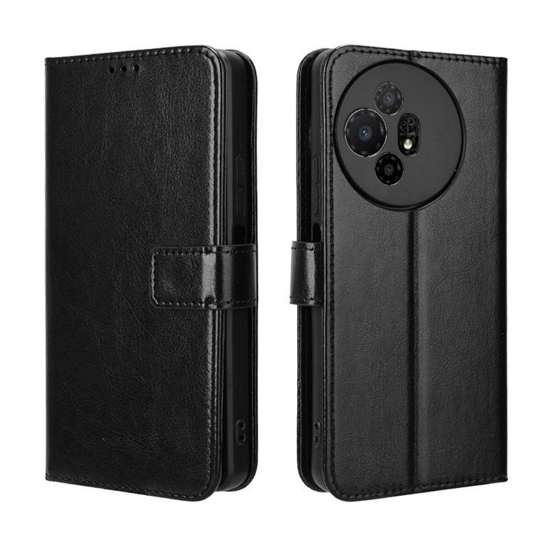 TCL 50 XL 5G Leather Flip Case with Card Holder & Lanyard, Crazy Horse Pattern