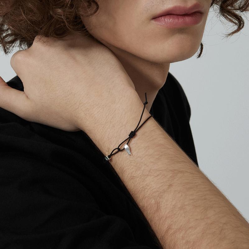 Hakkablacks Black Mini Fish String Bracelet