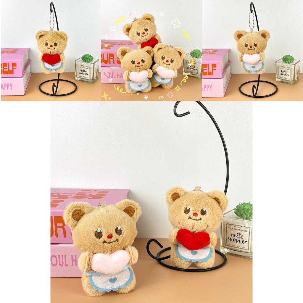 Butter Bear Plush Stuffed Animal Keychain With Pp Cotton Filling For Backpack Decor Gift