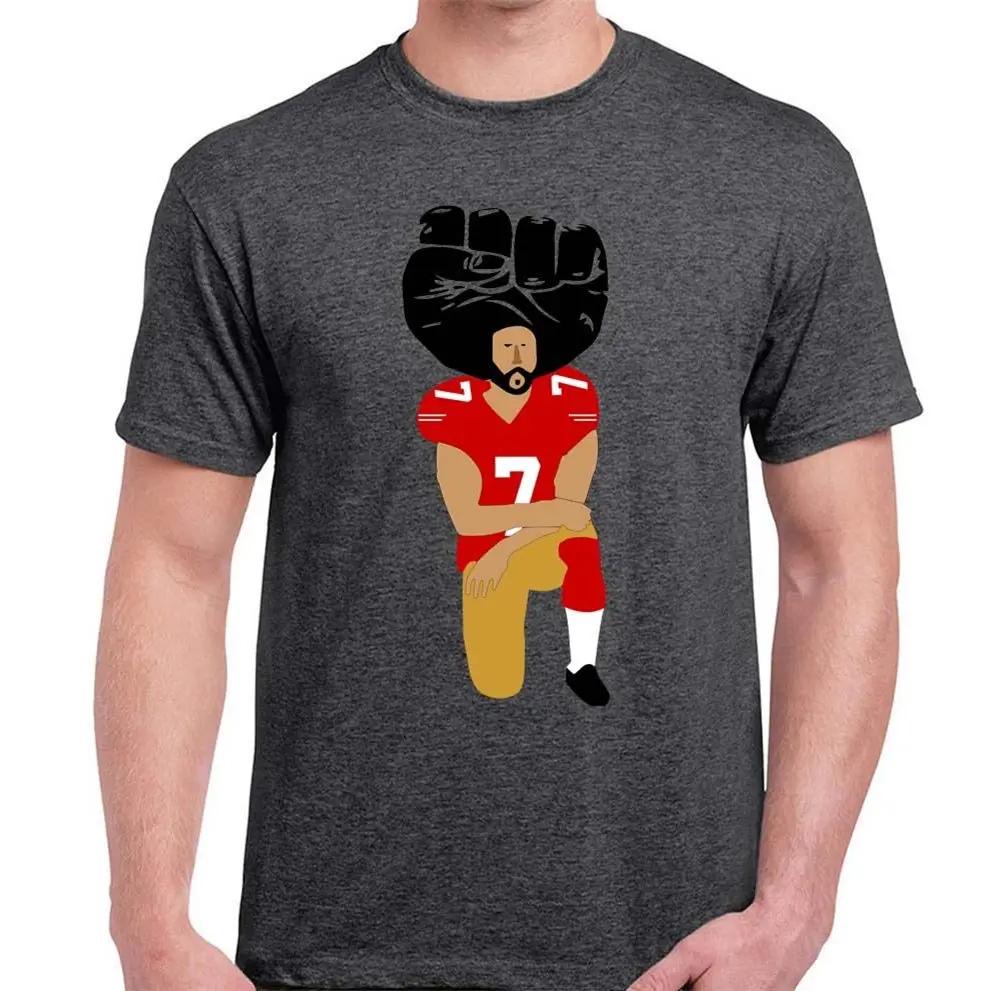 United We Stand Colin Kaepernick Kneeling Silent Protest T Shirt New 100 Cotton Short Sleeve ONeck Tshirt Casual Mens Top S