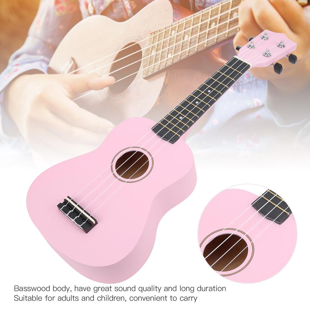 21Inch Ukulele Rosewood Hawaii Guitar for Kids Beginners Starters String Instrument