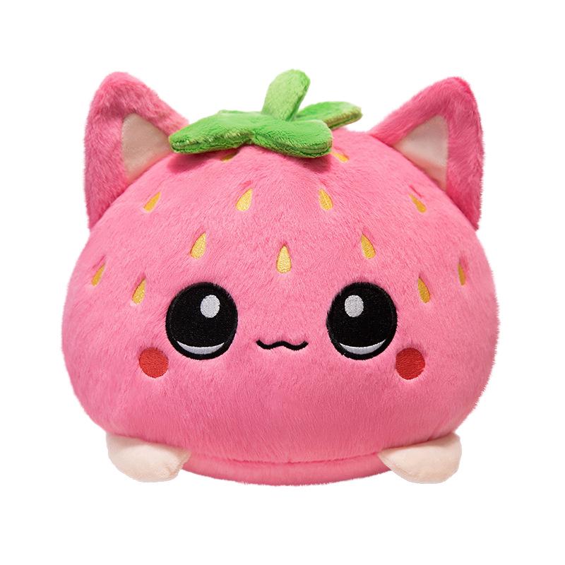 Strawberry Cat Plush Doll - Cute Christmas Gift for Kids & Couples