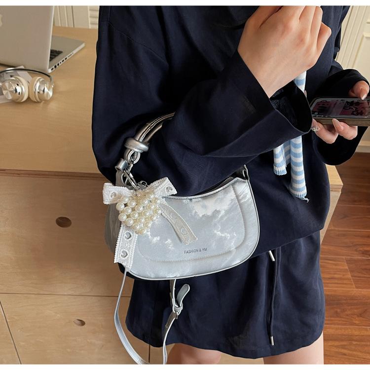 Premium Tasche Damen Sommer neue Mode Umhängetasche lässige Ein-Schulter Achselhöhle Knödeltasche
