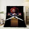 C-Chucky Horror Movie Throw Soft Flannel Throw Blanket, Lightweight Breathable Summer Nap Blanket For Home Travel Cozy Decor