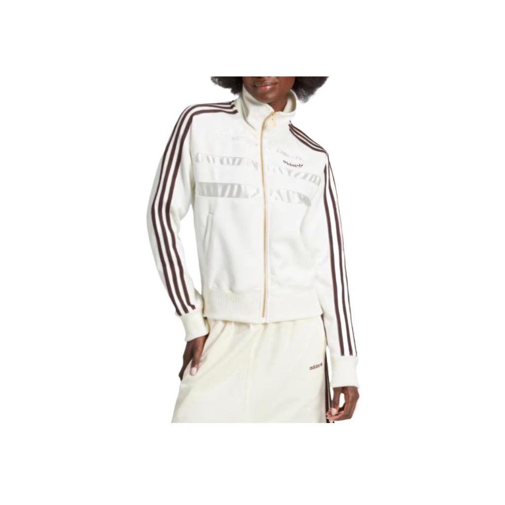 adidas Originály Retro Športové Pohodlné Všestranné Stojačik Dlhý Rukáv Bunda Dámske bundy Han-Jade-White IX1048