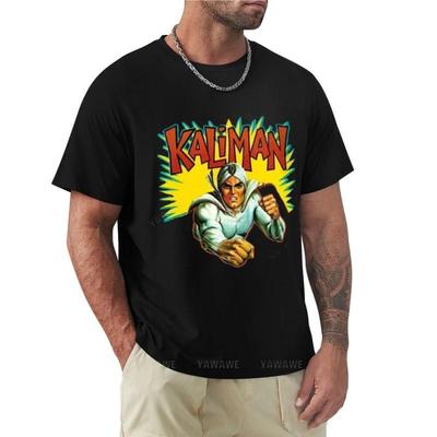 Man Tshirt KALIMAN T-Shirt Short T-shirt Aesthetic Clothing O Neck T-shirt Short Sleeve Tee Men Black Cotton T-shirt Male Tops